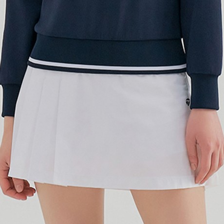 여성 볼주머니 벨트 부분 플리츠 큐롯 TWCUN5292-100