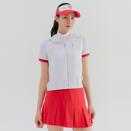 여성 후드 크롭 베스트 TWVEN6105-100