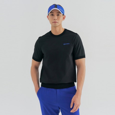 남성 하이브리드 라운드 반팔 니트 TMSRN2121-199