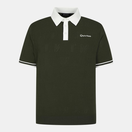 남성 로고 스카시 카라 반팔 니트 TMSRN2122-816