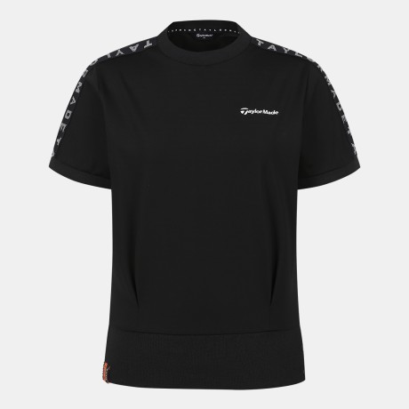 여성 우븐 패치 반팔 티셔츠 TWTRN6142-199