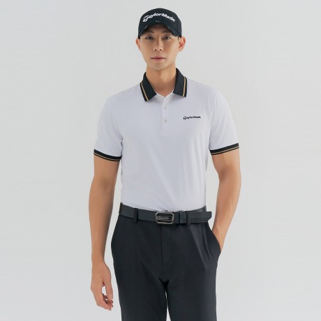 남성 스트라이프 카라 반팔 티셔츠 TMTPN2343-100