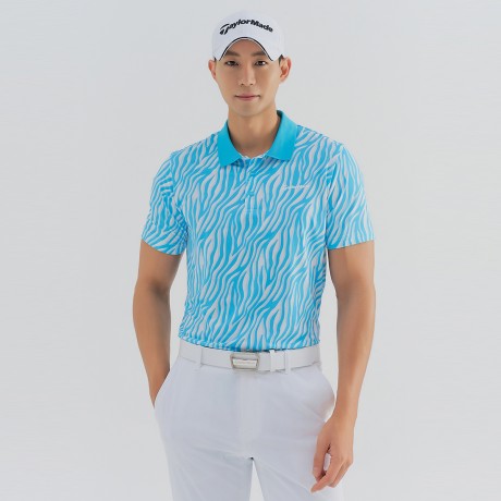 남성 웨이브 패턴 카라 반팔 티셔츠 TMTPN2151-940