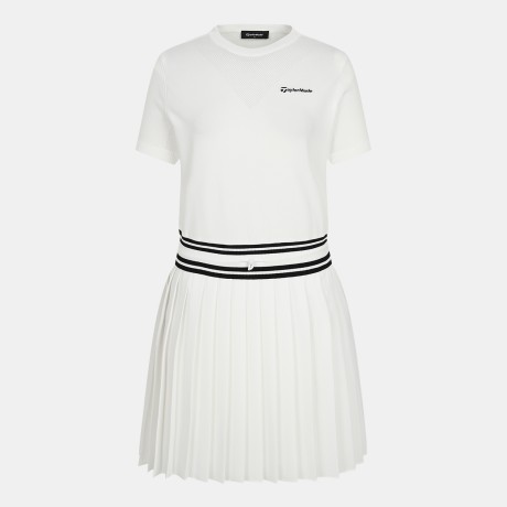 여성 하이브리드 니트 반팔 원피스 TWSON6231-100