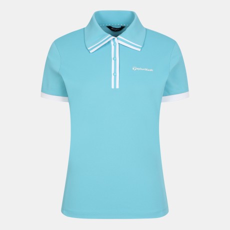 여성 배색 포인트 카라 반팔 티셔츠 TWTYN6343-940