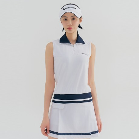 여성 카라 민소매 티셔츠 TWTPN6345-100