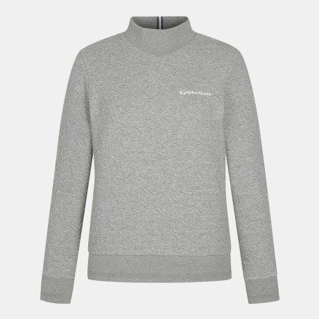 여성 자가드 하이넥 맨투맨 티셔츠 TWTHN7243-193