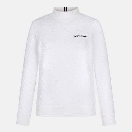 여성 자가드 하이넥 맨투맨 티셔츠 TWTHN7243-101