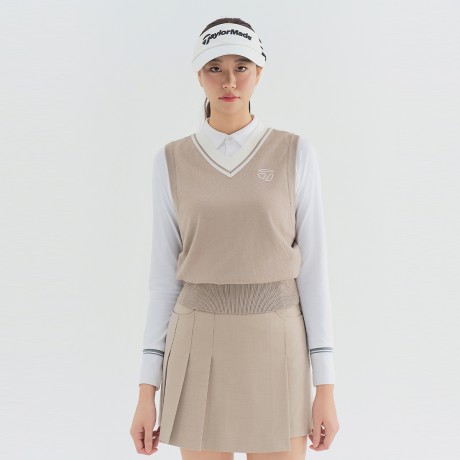 여성 브이넥 니트 베스트 TWSVN7122-509