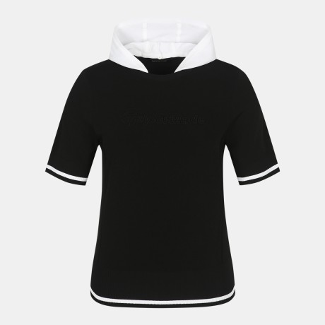 여성 후드 탈부착 반팔 니트 TWSHN7121-199