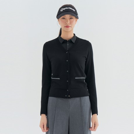 여성 홑겹 브이넥 니트 가디건 TWSCN7231-199