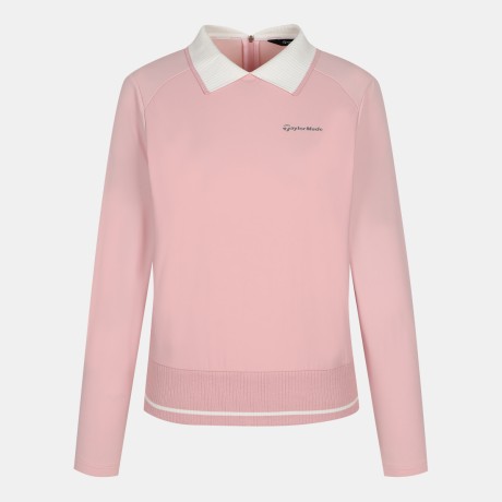 여성 우븐 하이브리드 맨투맨 카라 티셔츠 TWTYN7341-403