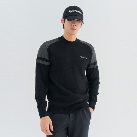 남성 배색 하이넥 니트 TMSHN3222-199