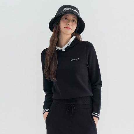 여성 배색 후드 니트 TWSHN7321-199