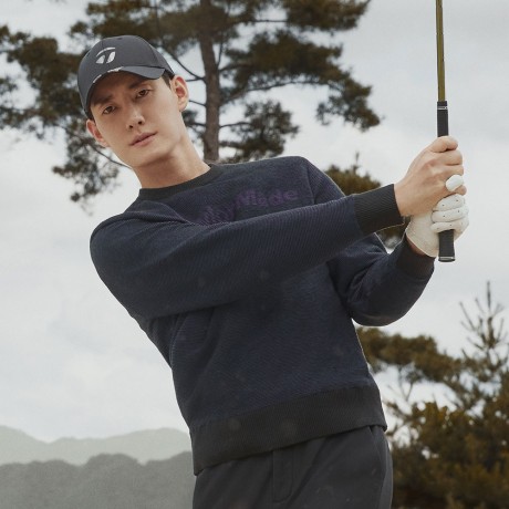 남성 방풍 라운드 니트 TMSRN4121-907