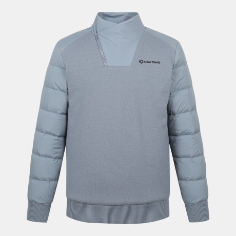 [메리노울 에디션]남성 소매 다운 하이넥 니트 TMSHN4221-814