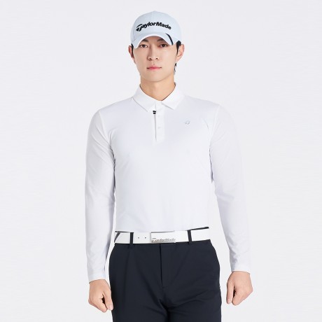 남성 메쉬 소매 카라 긴팔 티셔츠 TMTYO1242-100