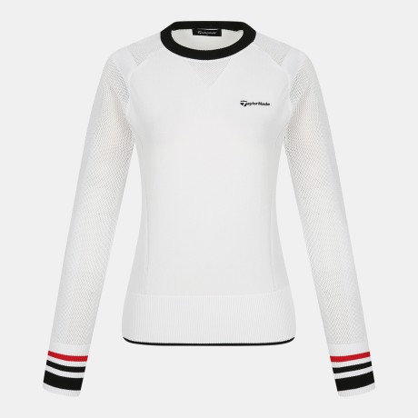 여성 라운드 래글런 풀오버 니트 TWSRO5123-100