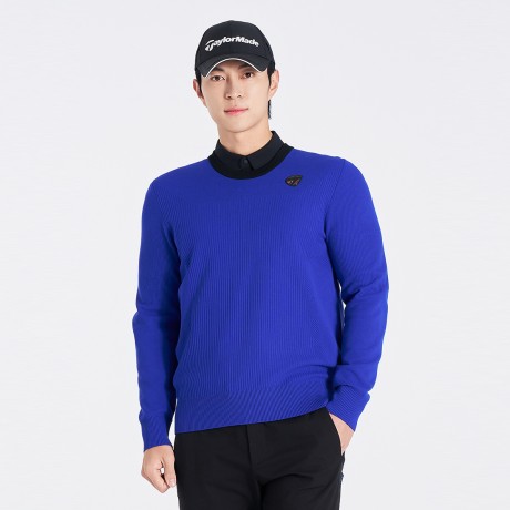남성 퍼포먼스 라운드 풀오버 니트 TMSRO1121-907