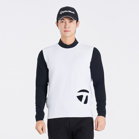 남성 라운드 니트 베스트 TMSVO1123-100