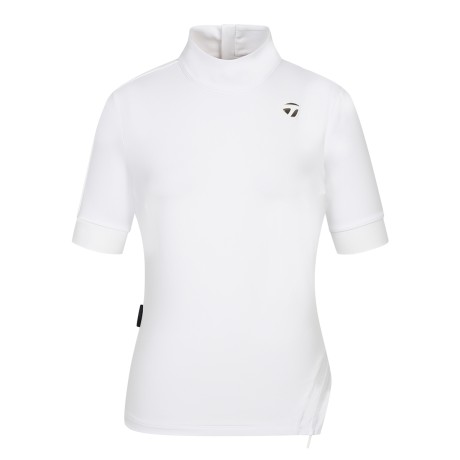 여성 셔링 하이넥 5부소매 티셔츠 TWTHO6141-100