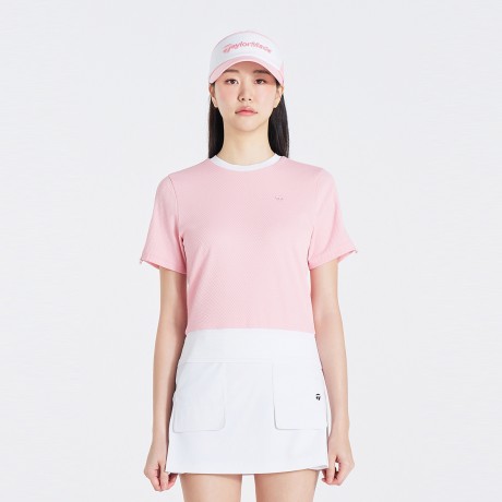 여성 라운드 반팔 티셔츠 TWTRO6145-403