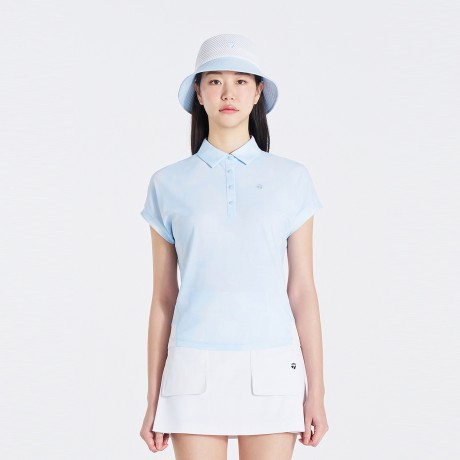 여성 패턴 카라 반팔 티셔츠 TWTYO6241-906