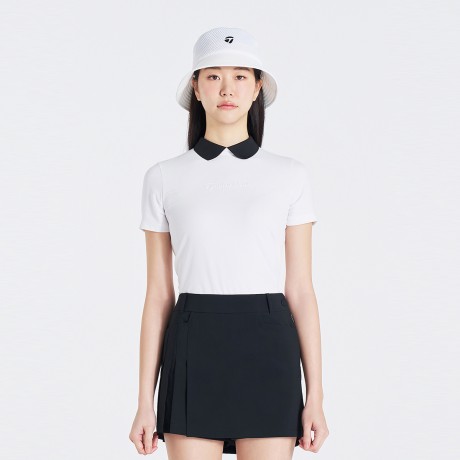 여성 로고 카라 반팔 티셔츠 TWTYO6144-100