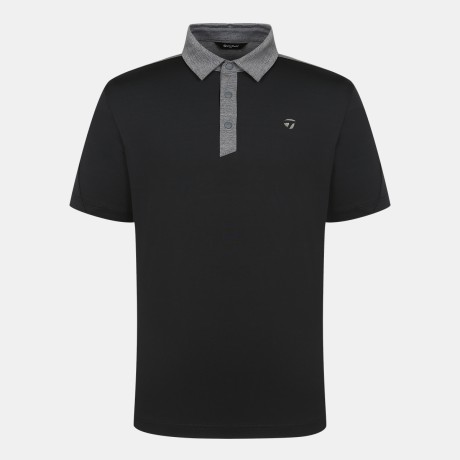 남성 등판 메쉬 배색 카라 반팔 티셔츠 TMTYO2341-199