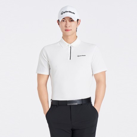 남성 배색 포인트 카라 반팔 니트 TMSYO2121-100