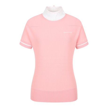 여성 하이넥 반팔 니트 TWSHO6121-403