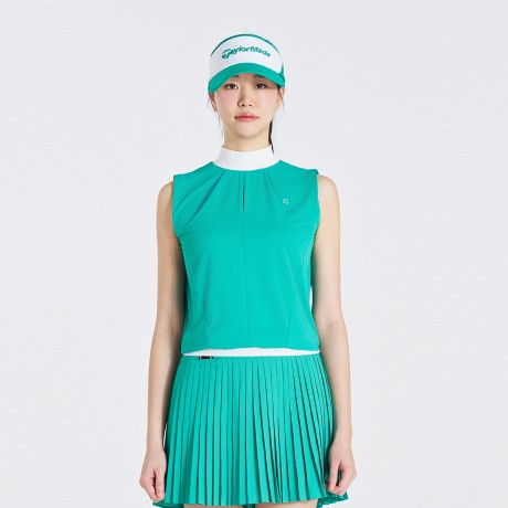 여성 셔링 슬리브리스 티셔츠 TWTHO6342-804