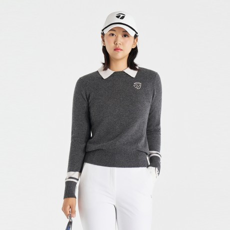 25FW 여성 캐시미어 혼방 카라 니트 TWSYO7227-193