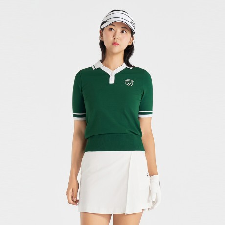 25FW 여성 카라 반팔 니트 TWSYO7121-804