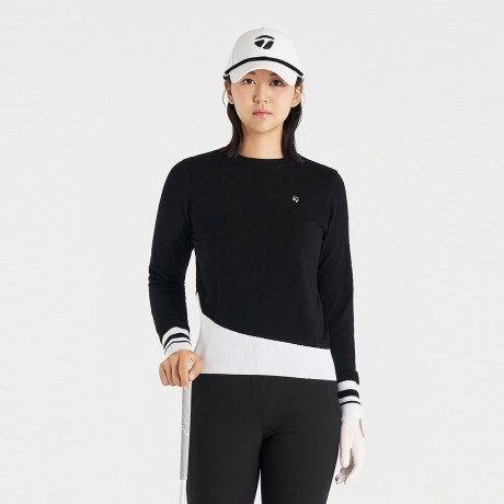 25FW 여성 배색 라운드 니트 TWSRO7224-199