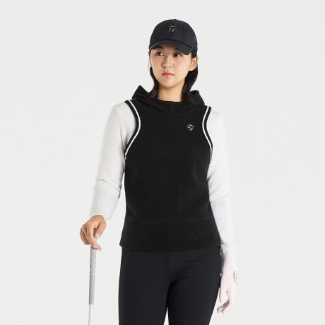 25FW 여성 레이어드룩 후드 방풍 니트 TWSHO8125-199