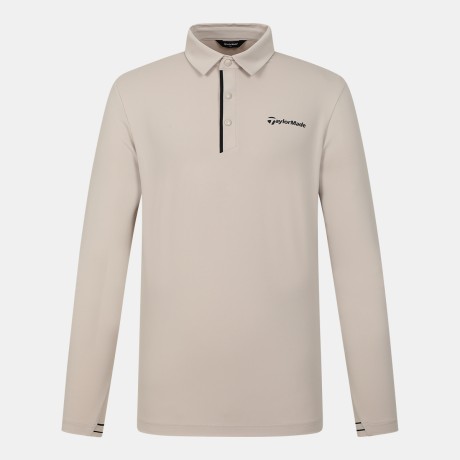 26SS 남성 단작 포인트 카라 긴팔 티셔츠 TMTY61741-509