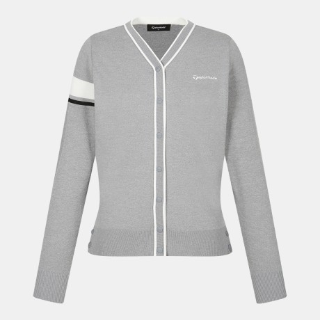 26SS 여성 배색 V넥 니트 가디건 TWSC65224-193