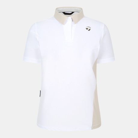 26SS 여성 컬러블럭 카라 반팔 티셔츠 TWTY66141-100