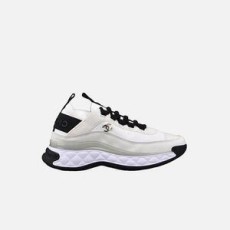 샤넬 믹스드 파이버 화이트 스니커즈