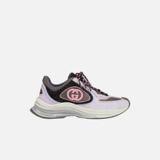 구찌 런 라이트 퍼플 스웨이드 스니커즈