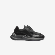 프라다 패널 가죽 청키 스니커즈 블랙