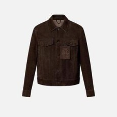 루이비통 스웨이드 데님 자켓 브라운 블랙