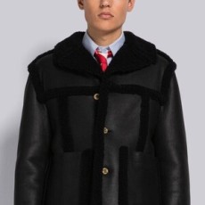 톰브라운 다이 시어링 패치 포켓 버튼업 자켓