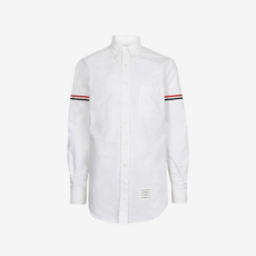 톰브라운 화이트 옥스포드 그로그랭 암밴드 셔츠