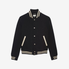 생로랑 시그니처 자수 울 테디 자켓