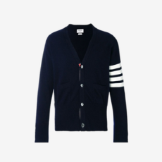 톰브라운 밀라노 스티치 사선완장 가디건