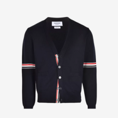 톰브라운 코튼 밀라노 스티치 암밴드 가디건