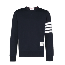 톰브라운 루프백 4-바 크루넥 스웨트셔츠