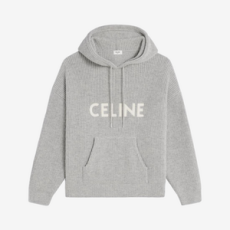 셀린느 리브드 울 니트 후드